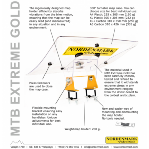 Nordenmark Extreme Gold Mapboard (fits 31.8 & 35mm Handlebars)